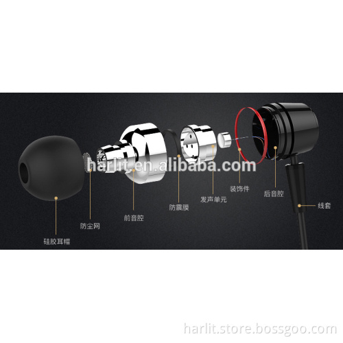 Stylish Handfree 3.5 mm In-ear Wired Stereo Earphone With Microphone And Line Control Noise Cancelling